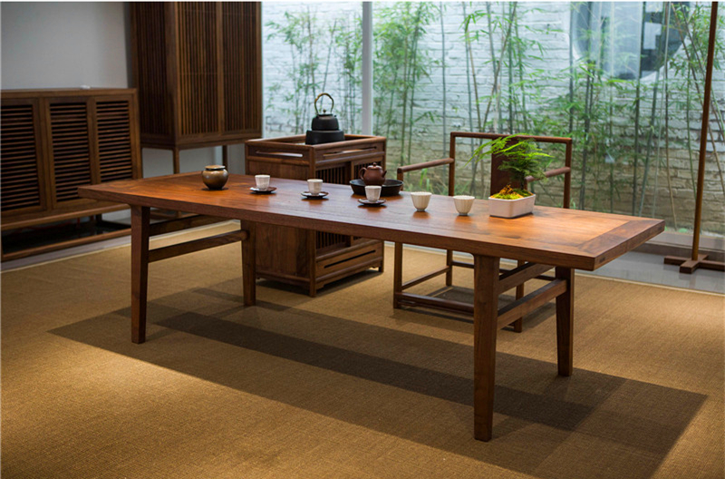 明清古典中式簡約實木茶桌