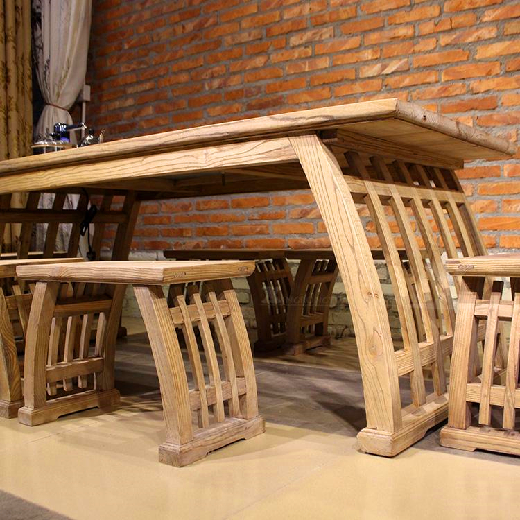 原木田園原生態(tài)中式茶桌組合