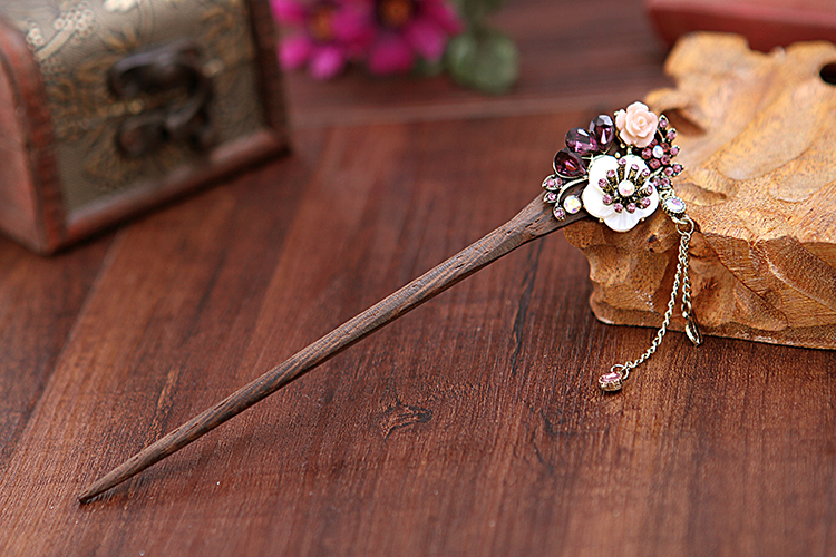 復(fù)古家佳樂文學(xué)步搖木簪流蘇發(fā)簪