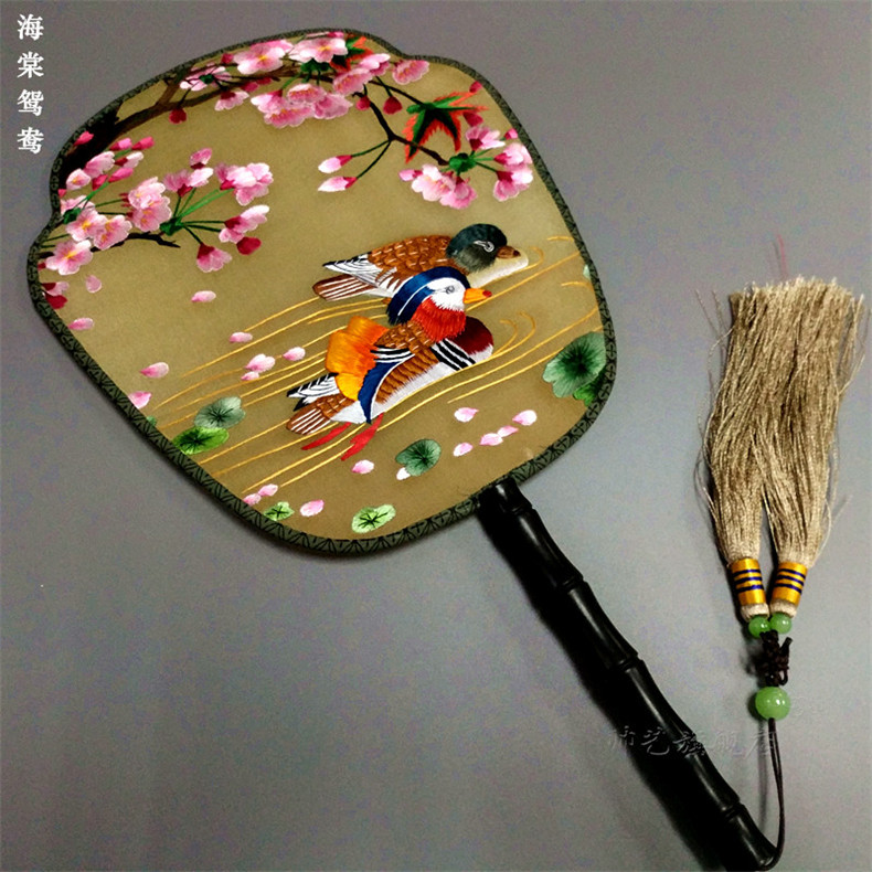 家佳樂(lè)文學(xué)蘇繡雙面繡傳統(tǒng)團(tuán)扇欣賞