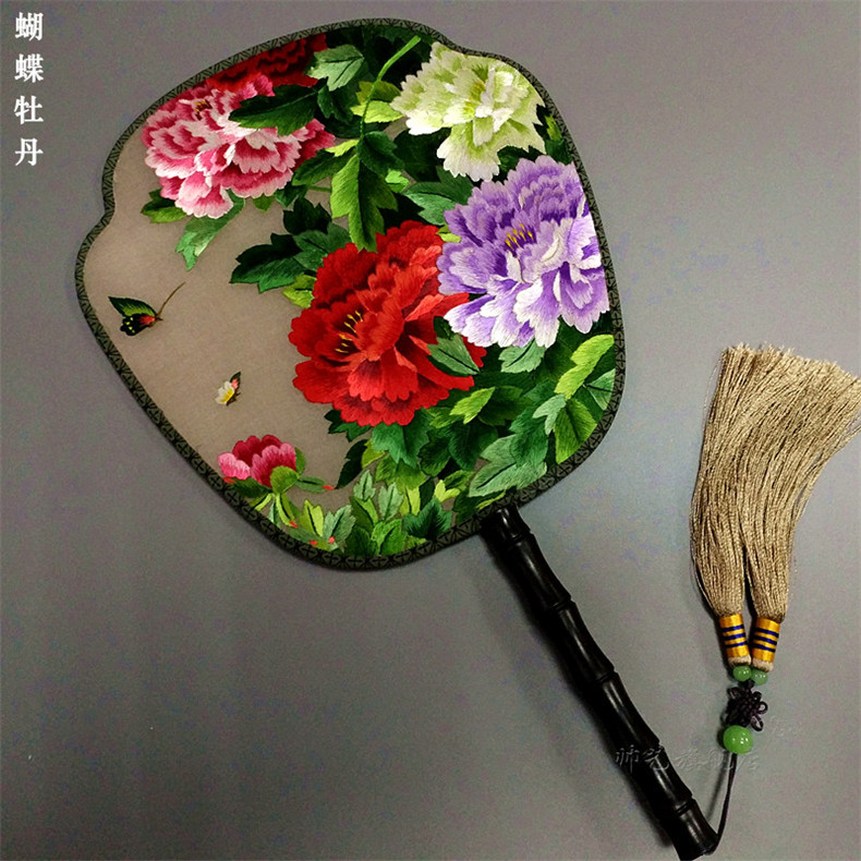 家佳樂(lè)文學(xué)蘇繡雙面繡傳統(tǒng)團(tuán)扇欣賞