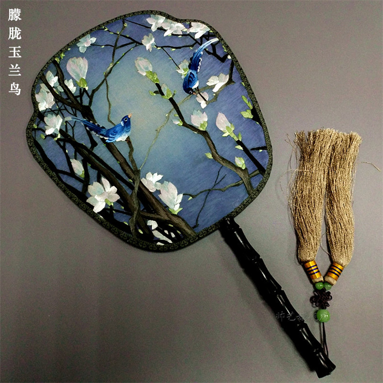 家佳樂文學(xué)蘇繡雙面繡傳統(tǒng)團扇欣賞