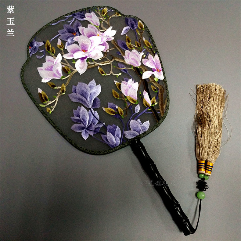 家佳樂(lè)文學(xué)蘇繡雙面繡傳統(tǒng)團(tuán)扇欣賞