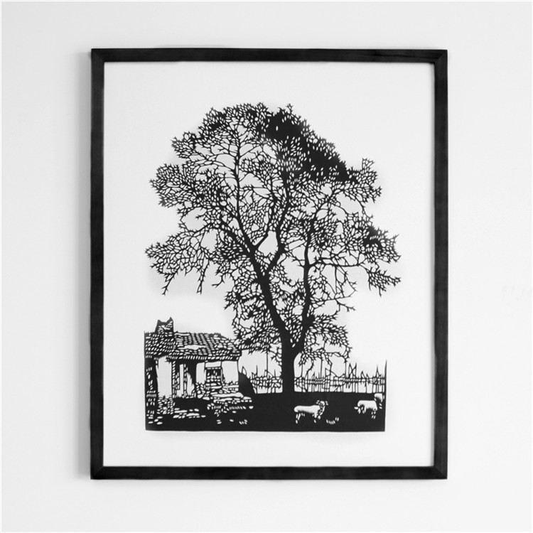 時尚風(fēng)景純手工剪紙陋室怡情