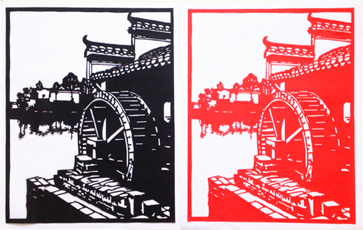 時尚風(fēng)景純手工剪紙陋室怡情