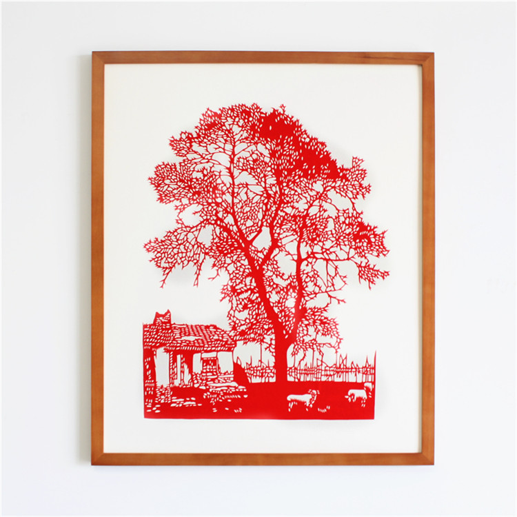 時尚風(fēng)景純手工剪紙陋室怡情