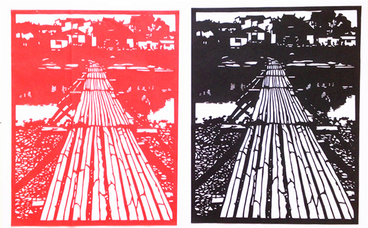 時尚風(fēng)景純手工剪紙陋室怡情