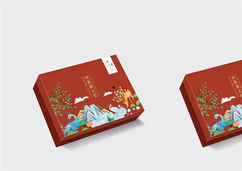 阿膠糕紅糖食品包裝水墨風(fēng)設(shè)計(jì)