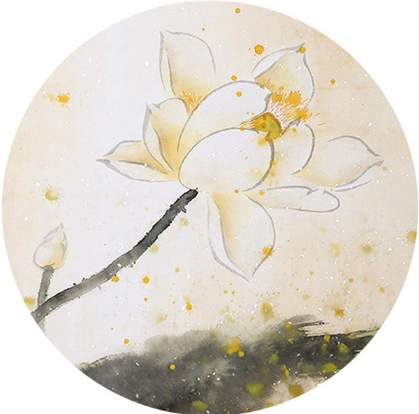 金香典雅荷花國畫藝術(shù)欣賞