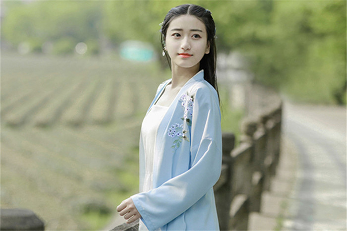  家佳樂(lè)文學(xué)設(shè)計(jì)刺繡漢元素長(zhǎng)款褙子