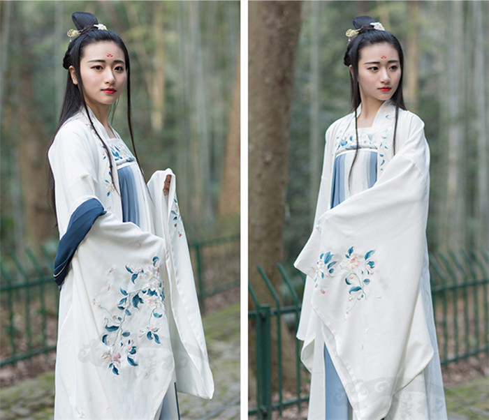 家佳樂文學(xué)傳統(tǒng)漢服女裝大袖衫繡花上衣