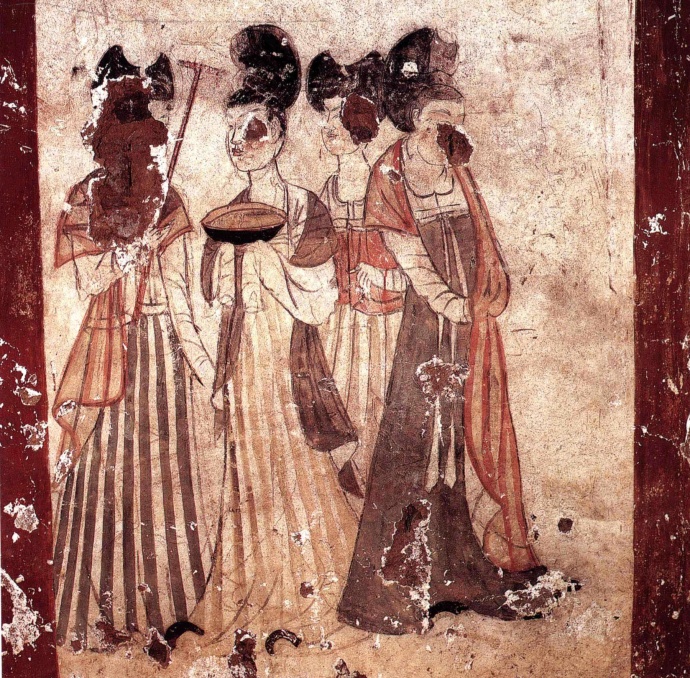 唐昭陵陪葬墓之新城長(zhǎng)公主墓壁畫(huà)