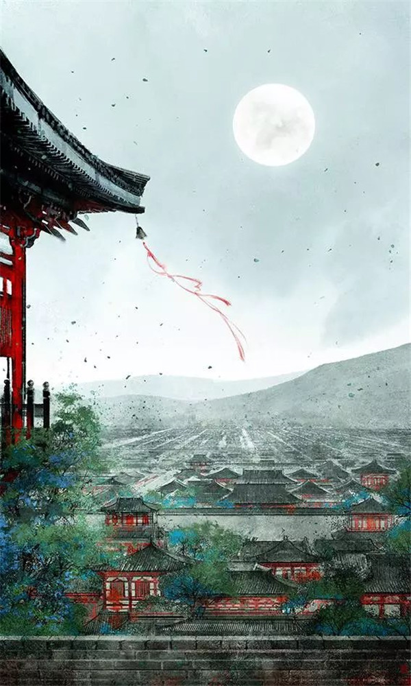 古風(fēng)風(fēng)景插畫伊吹五月