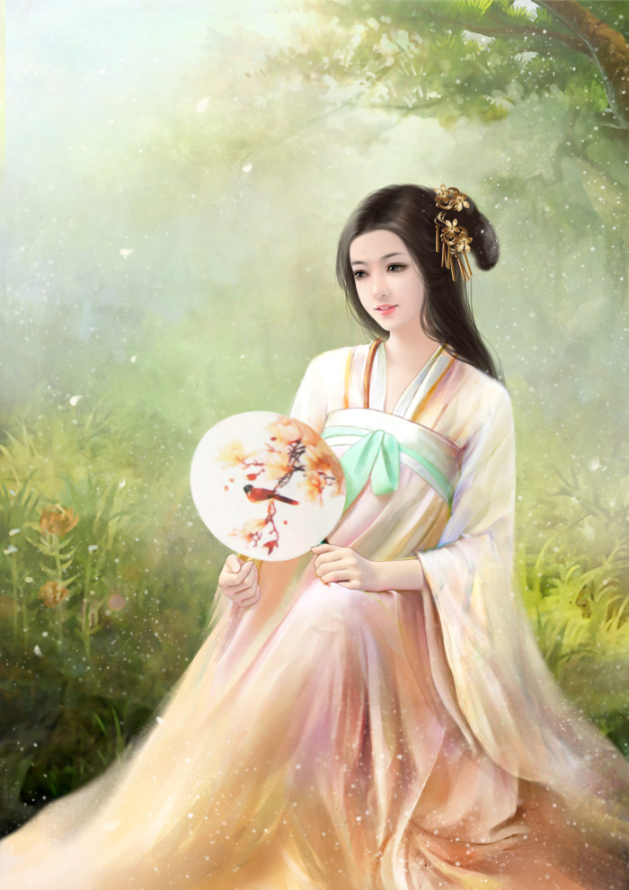 古風(fēng)美女好看的插畫(huà)立繪圖片