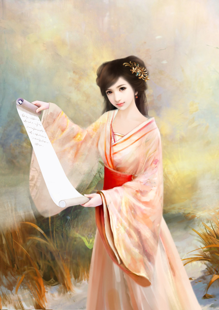 古風(fēng)美女好看的插畫立繪圖片