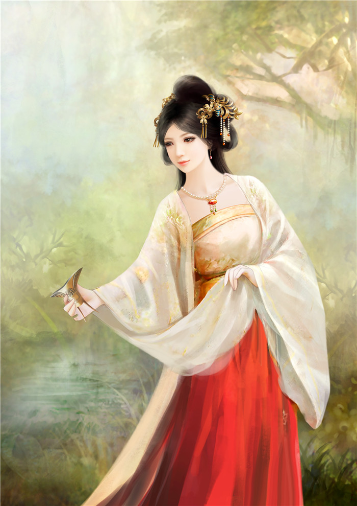 古風(fēng)美女好看的插畫立繪圖片