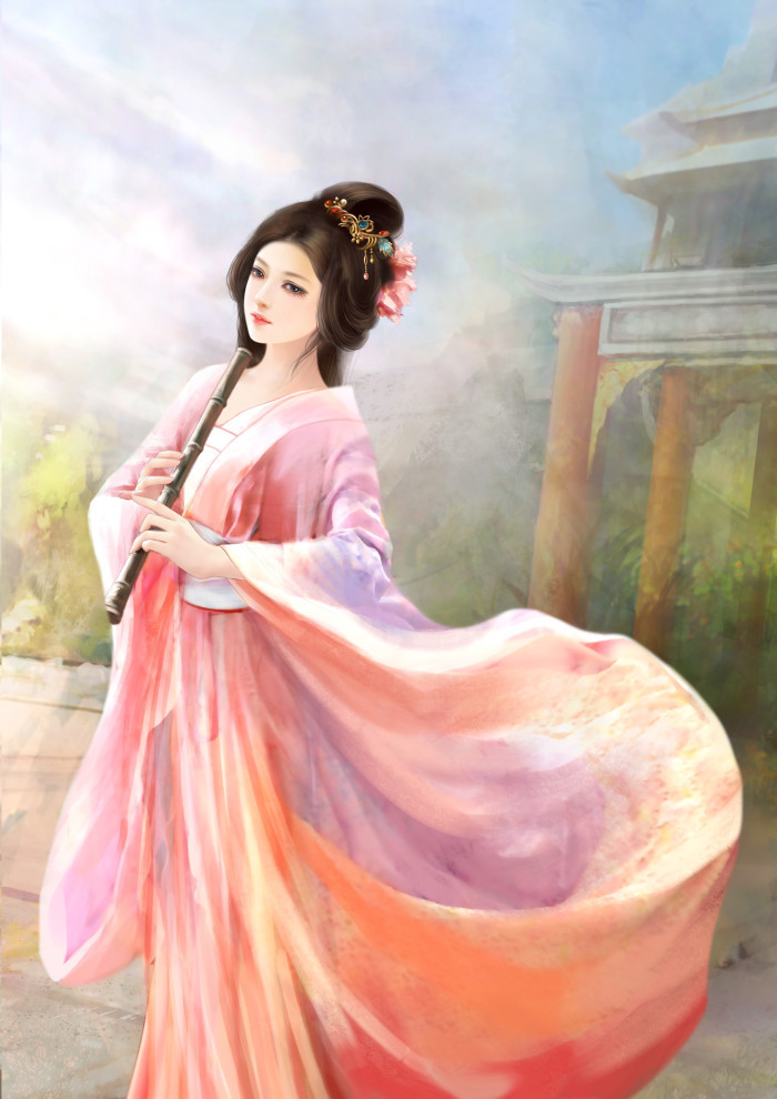 古風(fēng)美女好看的插畫立繪圖片