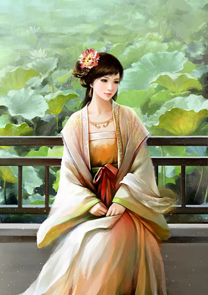 優(yōu)美的古風(fēng)女子立繪插畫欣賞