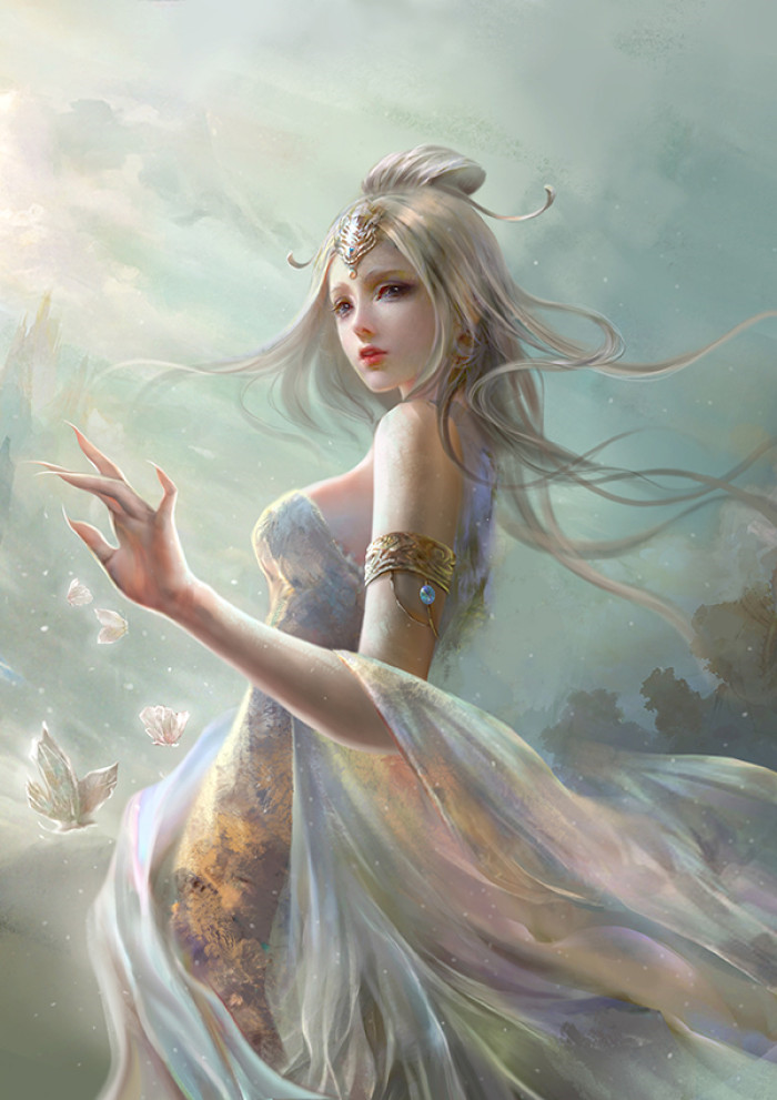 優(yōu)美的古風(fēng)女子立繪插畫欣賞