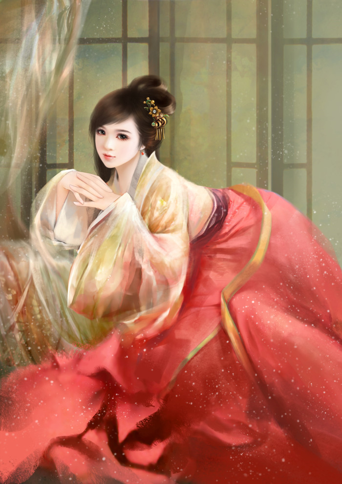 淡雅溫婉的古風(fēng)美女插畫(huà)欣賞