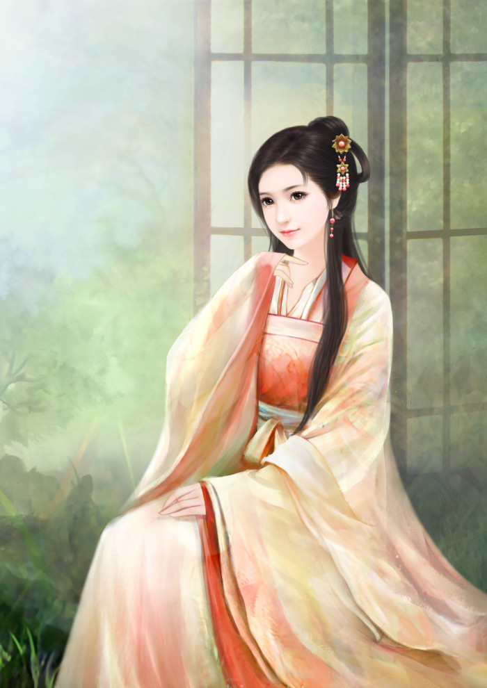 淡雅溫婉的古風(fēng)美女插畫(huà)欣賞