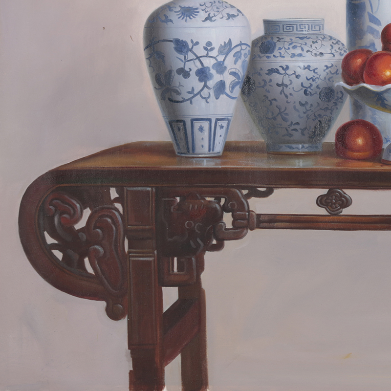 林良慧精美瓷器主題布面油畫