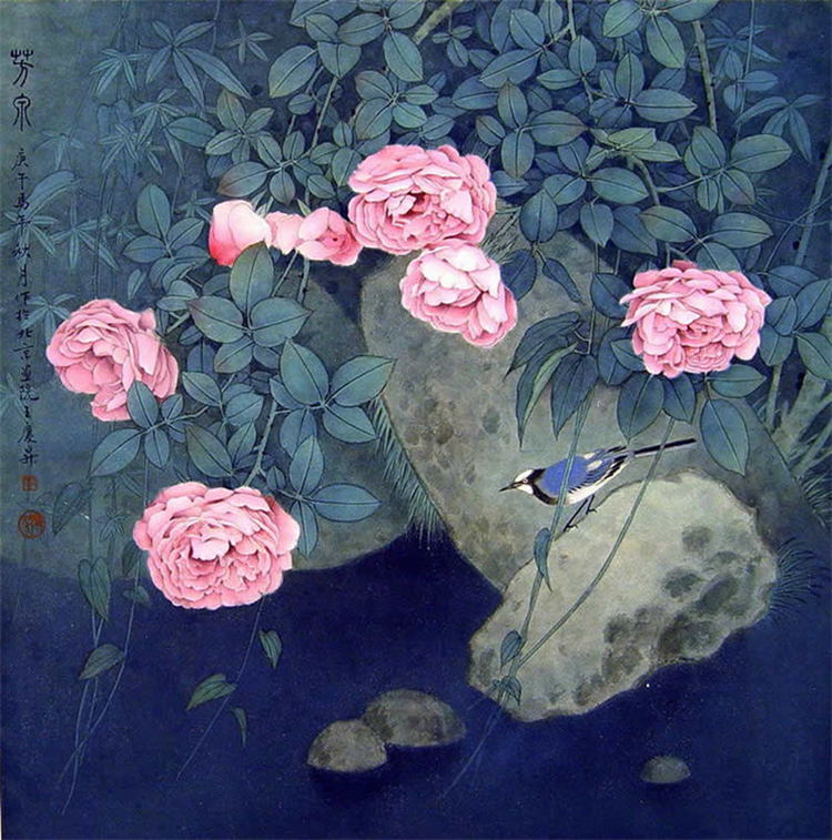 王慶生精美工筆花鳥圖欣賞