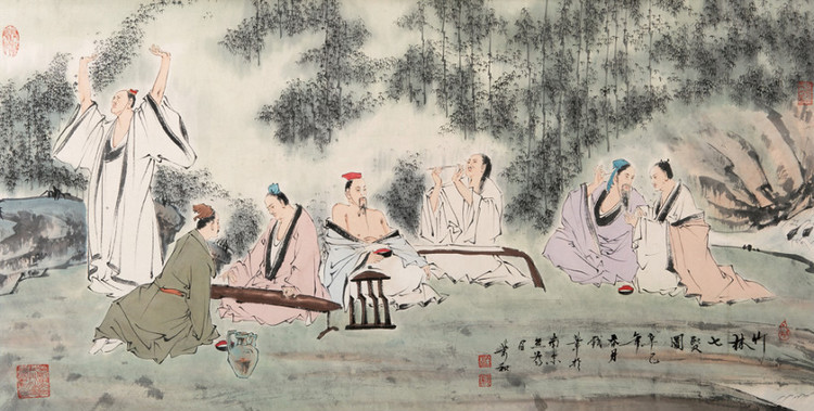 蕭和人物國(guó)畫(huà)作品欣賞