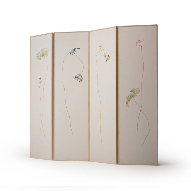 新中式屏風(fēng)實(shí)木現(xiàn)代中式禪意，隔斷折疊屏風(fēng)