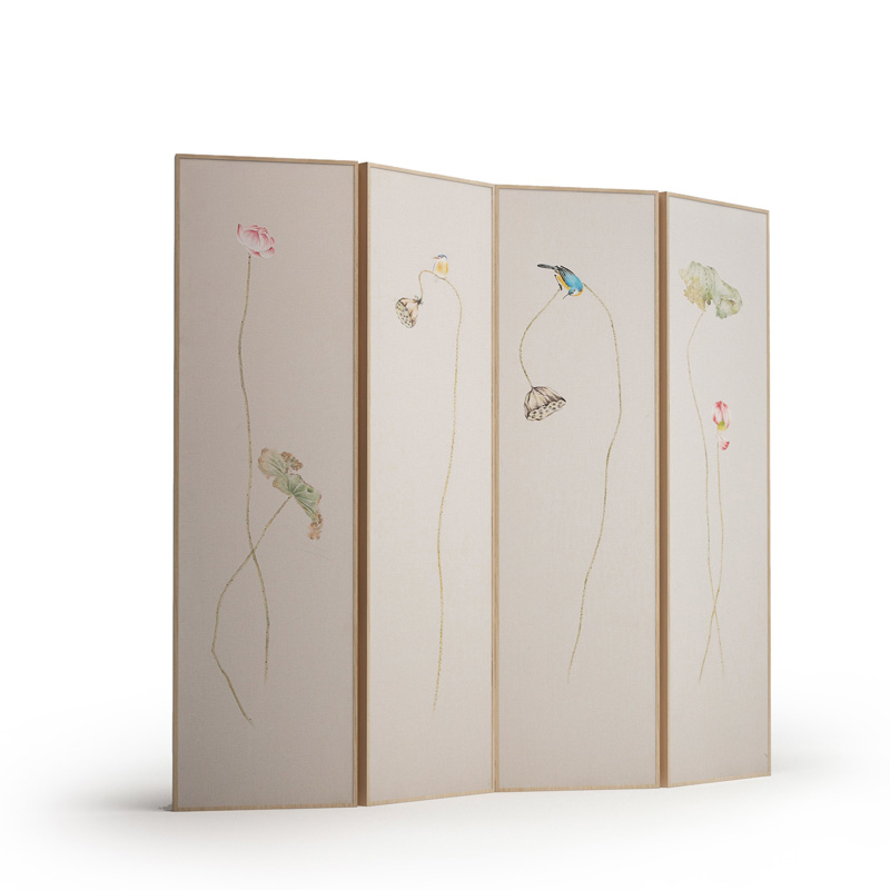 新中式屏風(fēng)實(shí)木現(xiàn)代中式禪意，隔斷折疊屏風(fēng)