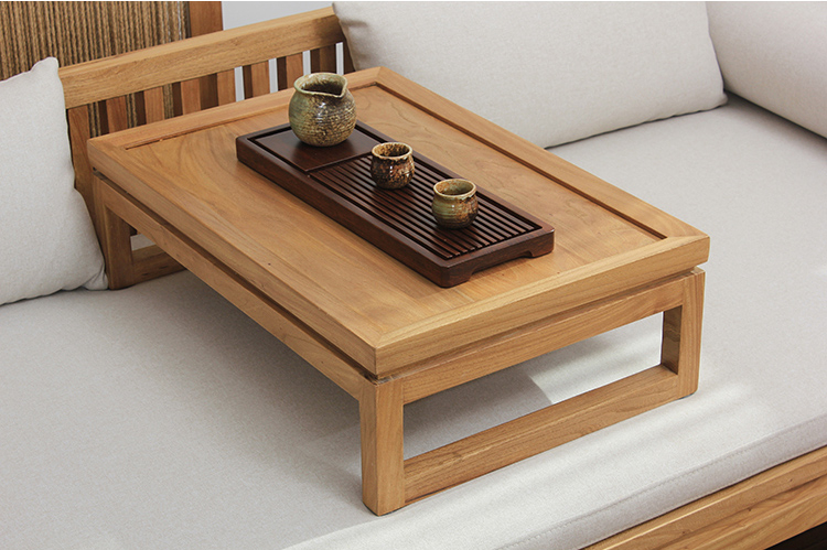 新中式老榆木羅漢床，免漆禪意床榻茶幾