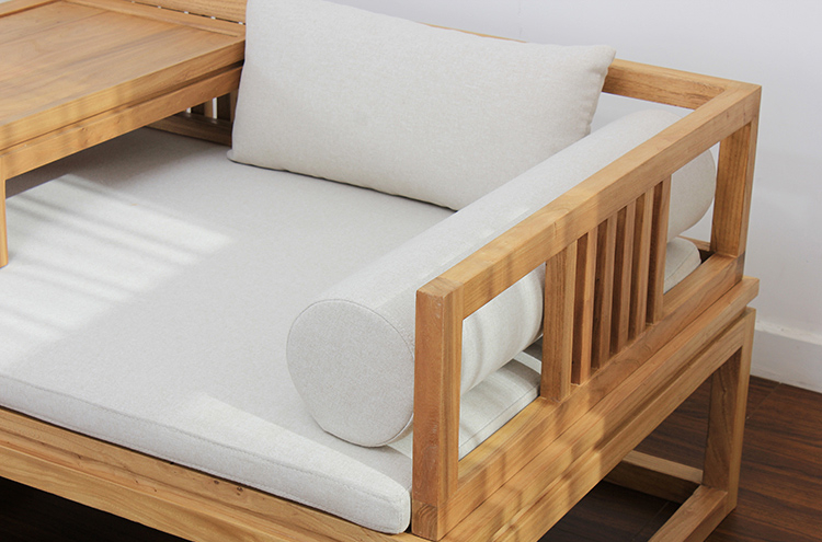 新中式老榆木羅漢床，免漆禪意床榻茶幾