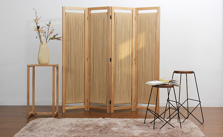 實(shí)木屏風(fēng)隔斷玄關(guān)，現(xiàn)代簡(jiǎn)約中式折屏