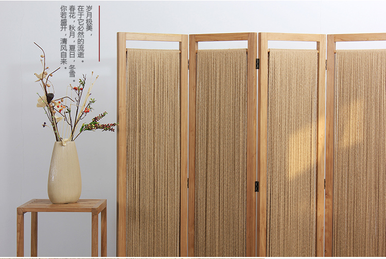 實(shí)木屏風(fēng)隔斷玄關(guān)，現(xiàn)代簡(jiǎn)約中式折屏