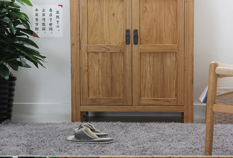 中式簡約實(shí)木玄關(guān)鞋柜，中式門廳柜收納柜