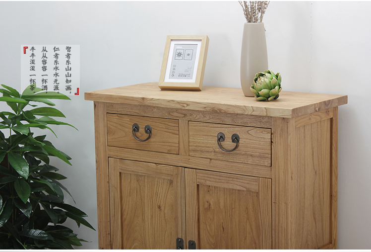 中式簡約實(shí)木玄關(guān)鞋柜，中式門廳柜收納柜