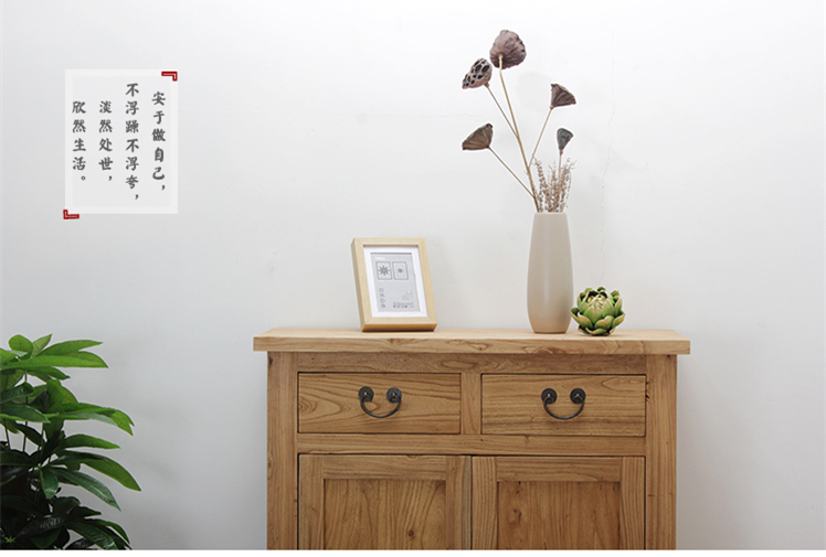 中式簡約實(shí)木玄關(guān)鞋柜，中式門廳柜收納柜