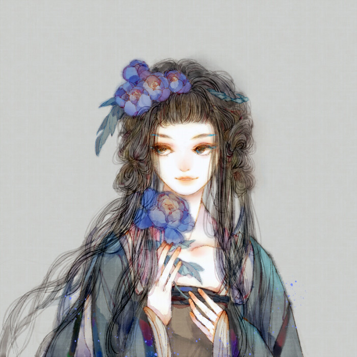 柔美淡雅女子古風(fēng)頭像，古典女子qq頭像