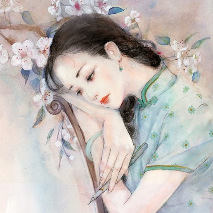 柔美淡雅女子古風(fēng)頭像，古典女子qq頭像