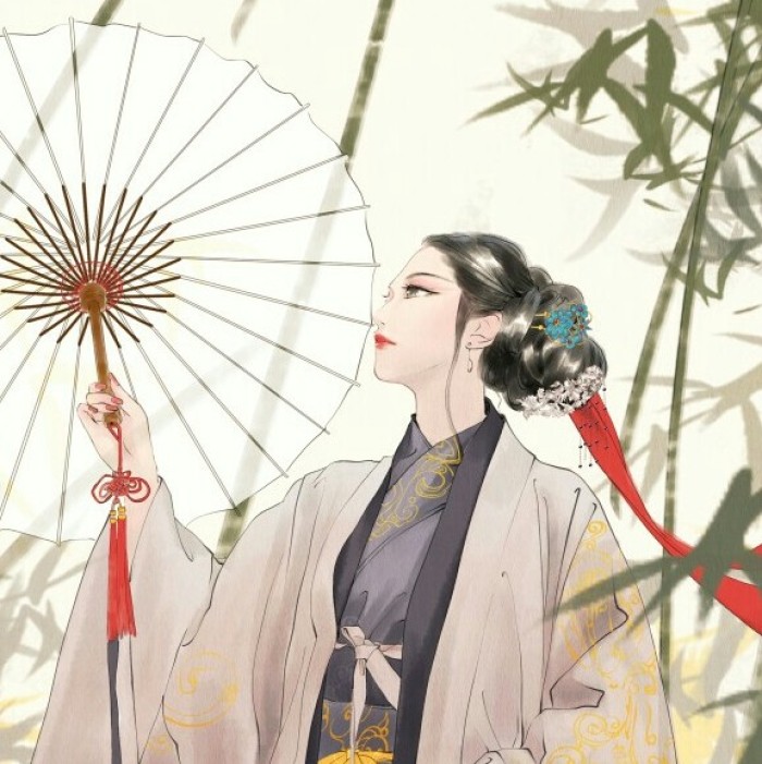 古典唯美女子頭像，水彩風(fēng)女生頭像