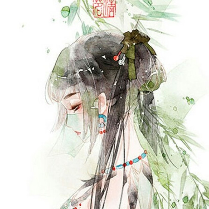 水墨風(fēng)古典女子頭像，古風(fēng)唯美頭像。