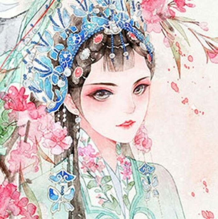 水墨風(fēng)古典女子頭像，古風(fēng)唯美頭像。