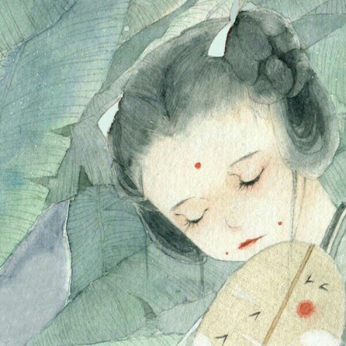 清雅風(fēng)格古典女生頭像，動(dòng)漫水彩古風(fēng)頭像