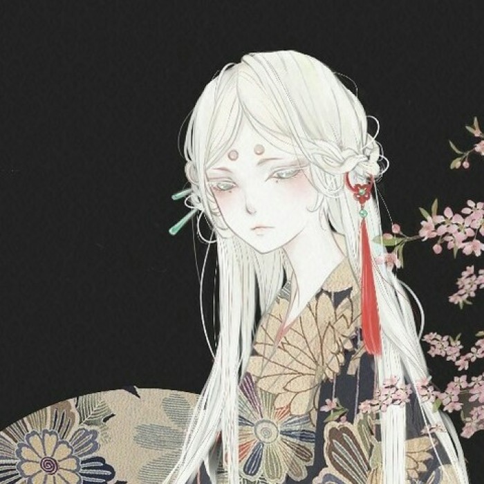 清雅風(fēng)格古典女生頭像，動(dòng)漫水彩古風(fēng)頭像