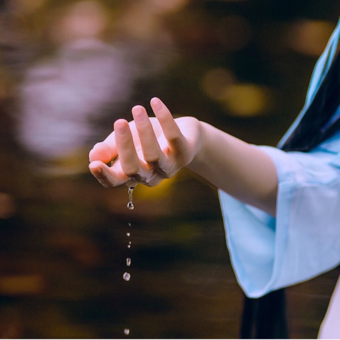 玉手撫枝古風頭像，唯美女子纖手頭像