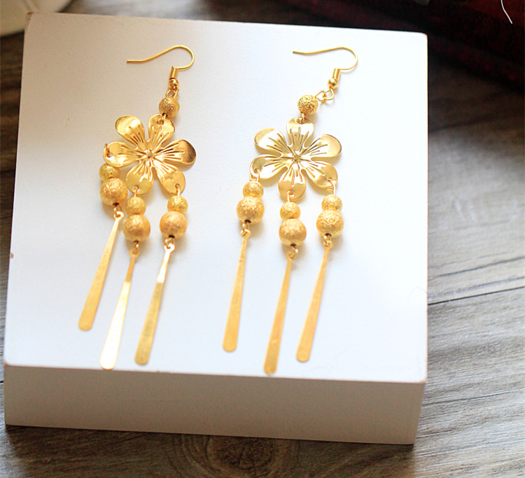 中式新娘步搖頭飾，金色古裝發(fā)飾套裝