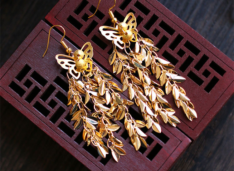 金色四件套古裝頭飾，古典韻味發(fā)飾