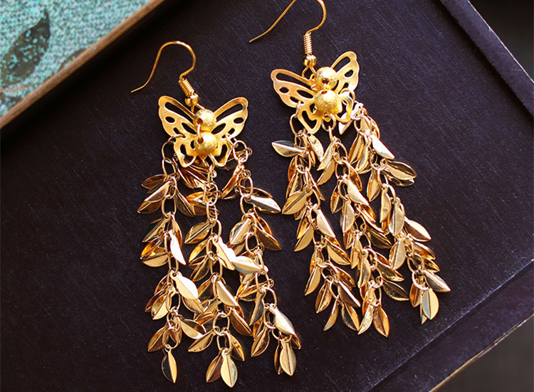 金色四件套古裝頭飾，古典韻味發(fā)飾