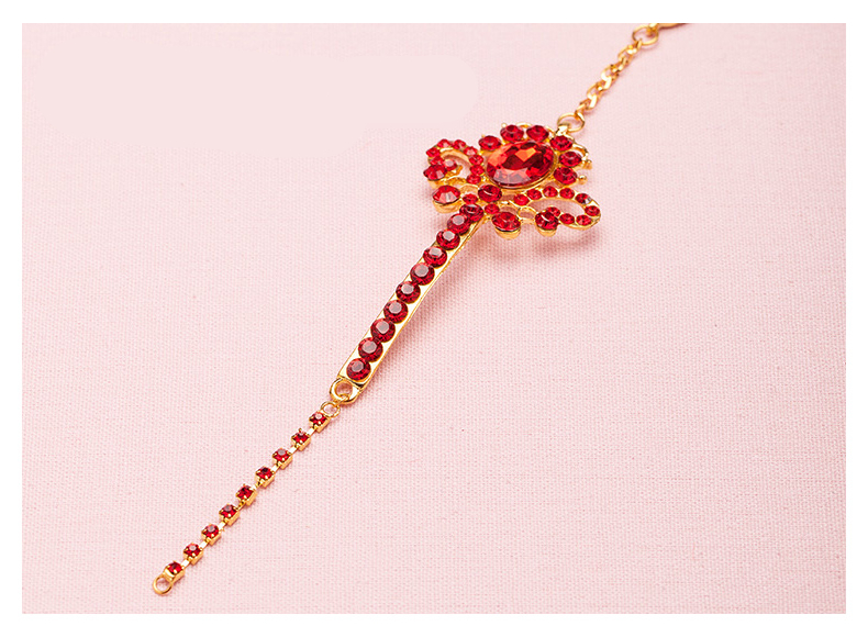 家佳樂文學(xué)頭飾紅色眉心墜，古風(fēng)新娘妝額飾