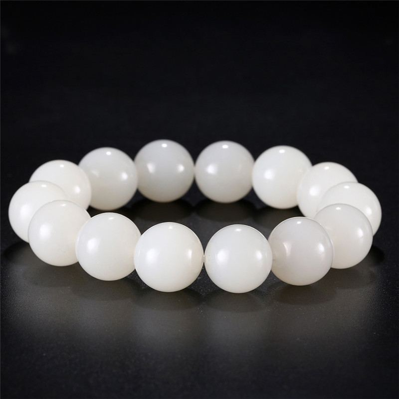 天然和田玉玉石手串，新疆白玉男女手飾